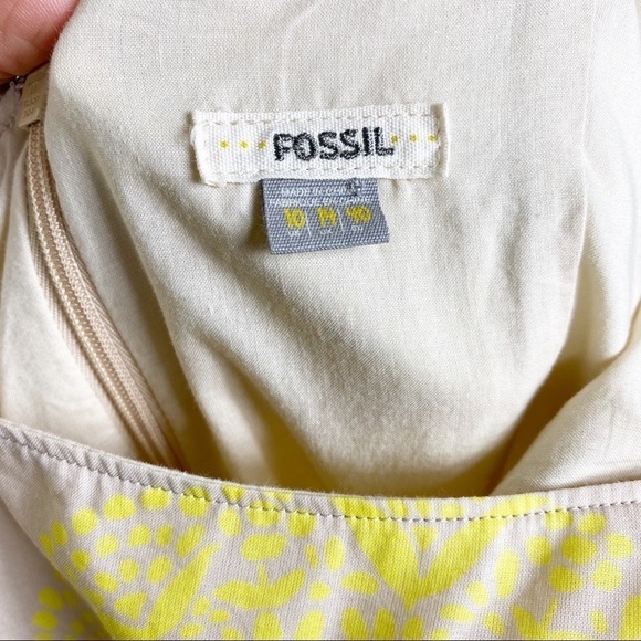 Fossil Yellow Tan Sleeveless Spaghetti Strap Fit 'n Flare Dress
Size 10 - Picture 6 of 6